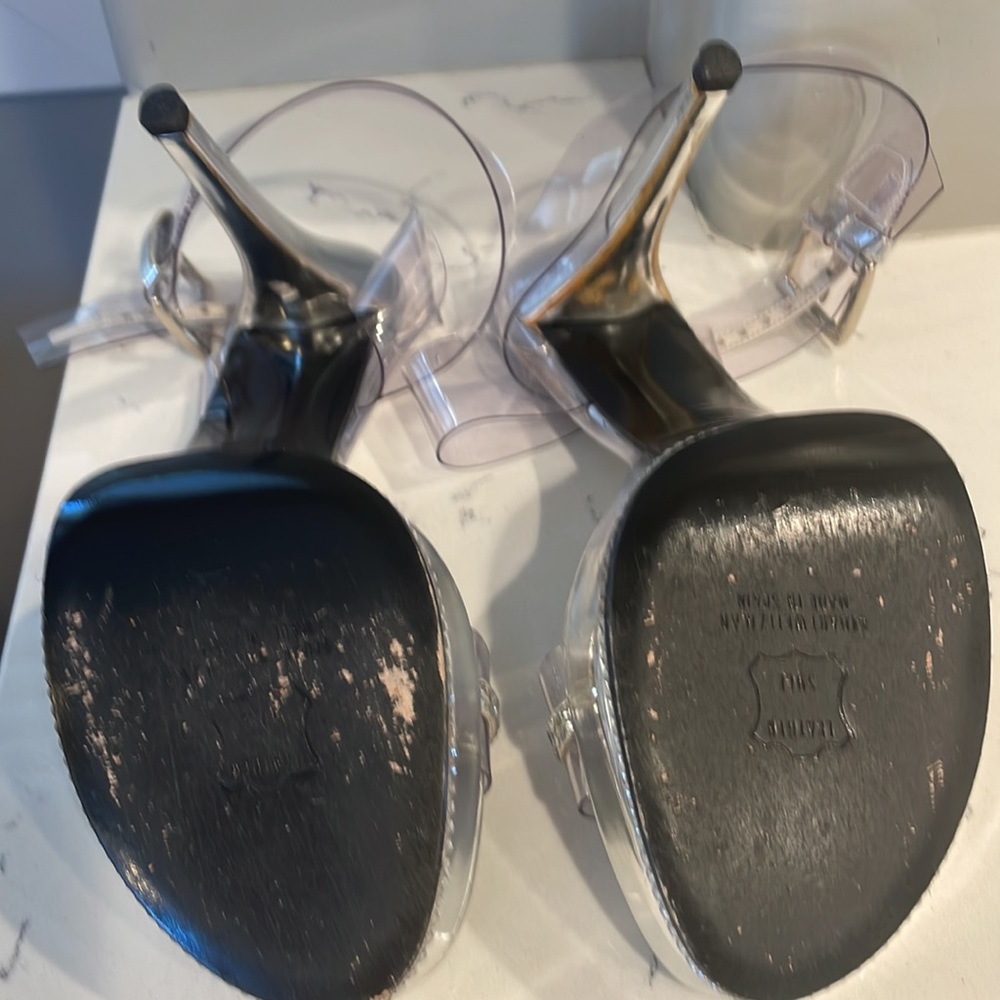 Stunning Stuart Weitzman Clear Platform Practical… - image 4